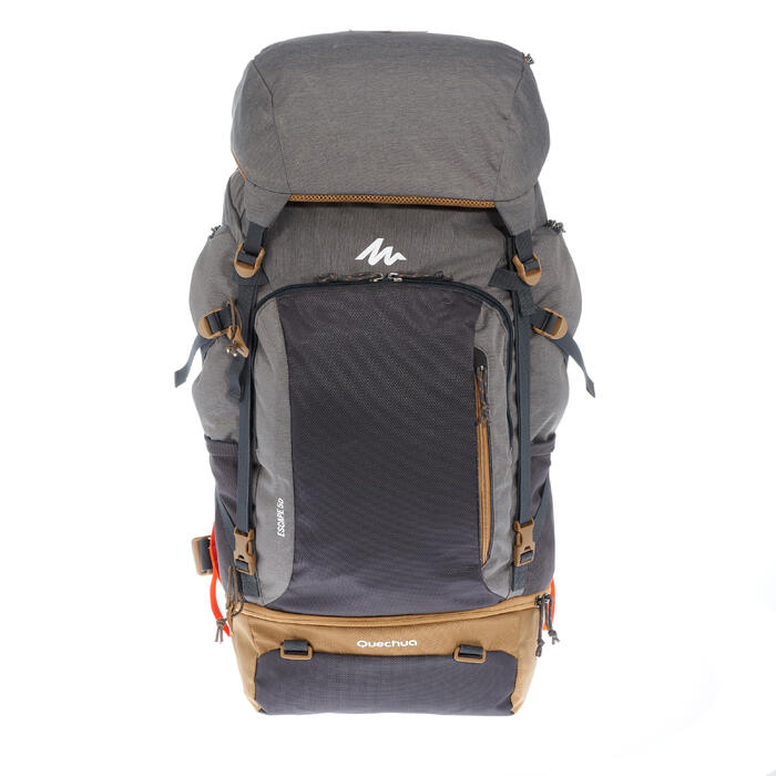Backpacking Rucksack TRAVEL 500 50 Liter abschließbar Herren grau ...